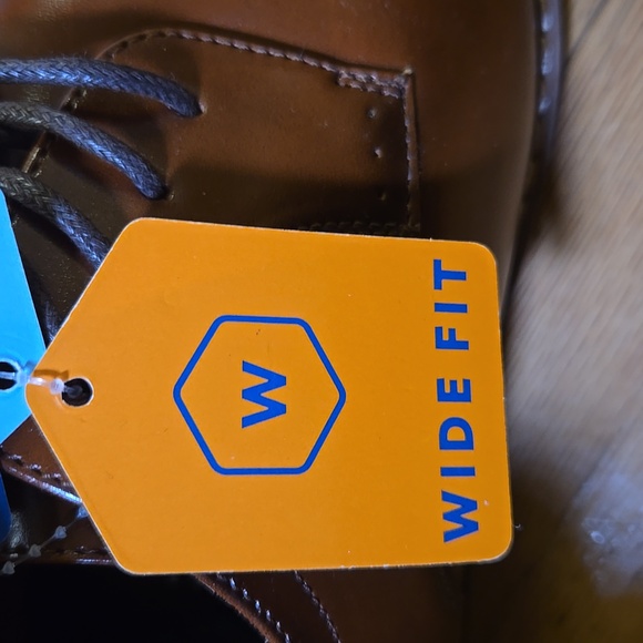 Nunn Bush Men's Centro Fles Plain Toe Oxford Cognac Leather Synthetic Size 9.5W - Picture 9 of 10